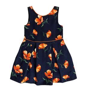 Janie and Jack VGUC Sweetheart Rose Navy Blue Dress. 3 Years